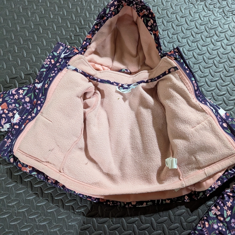Carter's Purple and Pink Overalls And 3in1 Jacket for Winter - Picture 4 of 7